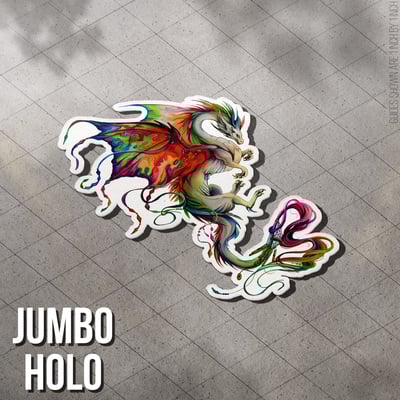 Kite dragon - jumbo holo sticker - Thumbnail 1