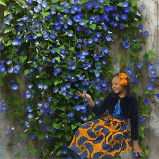 Blue/Orange Young Girl Skirt Set