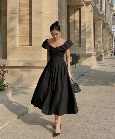 Beautiful V Neck Short Black Evening Prom Dresses