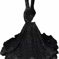 Halterneck Sequined Prom Dress, Prom Gowns,Prom Dresses Z44 - Thumbnail 2