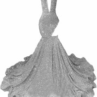 Halterneck Sequined Prom Dress, Prom Gowns,Prom Dresses Z44 - Thumbnail 4