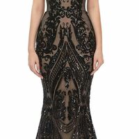 V-Neck Sequined Prom Dress, Prom Gowns,Prom Dresses Z45 - Thumbnail 2