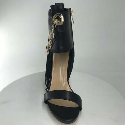 Chic Metallic Zipper Tassel Stiletto Boots