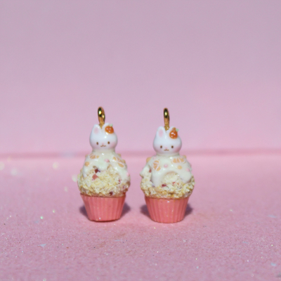Bunny mandarin muffin charm/earrings
