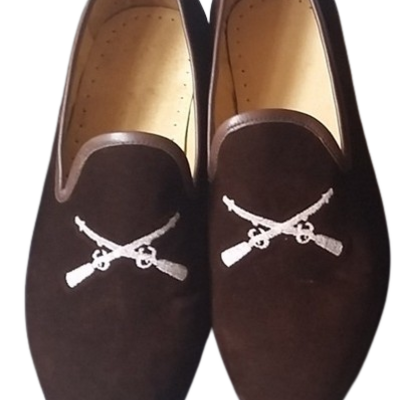 Crafted leather brown velvet loafers moccasin loafers dress shoes - Thumbnail 3