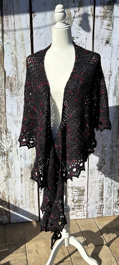 Emo Kylo Ren Shawl / Crescent shawl