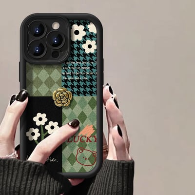 Leather Flower Pattern Case For iPhone 17 16 15 IPS607