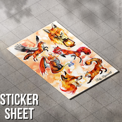Fox sticker sheet - Thumbnail 5
