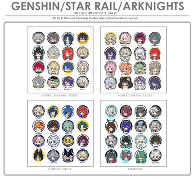 Tote Bags - Genshin, HSR, Arknights