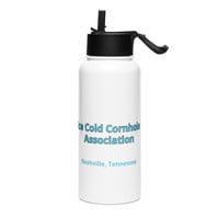 Ice Cold Cornhole Stainless steel water bottle with a straw lid - Thumbnail 3