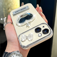 Diamond Mirror Case With Stand For iPhone 17 16 15 IPS710 - Thumbnail 1
