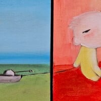 Painting by delChicca "Child's play"  - Thumbnail 6