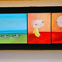 Painting by delChicca "Child's play"  - Thumbnail 1