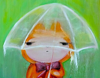 Painting by delChicca "Fragile Shelter"