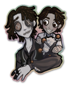 Matthias & Louis LARGE Die Cut Sticker 1 GLITTER