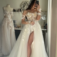 Appliques wedding dress, cheap wedding dress, cheap wedding gown, bridal wedding dress,W51 - Thumbnail 1