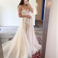 Appliques wedding dress, cheap wedding gown, bridal wedding dress,W52 - Thumbnail 1