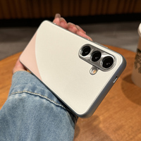 Contrast Color Real Leather Case For Samsung S24 23 22 SG704 - Thumbnail 5