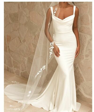 Elegant Sheath Beach Boho Wedding Dress Bridal Gowns
