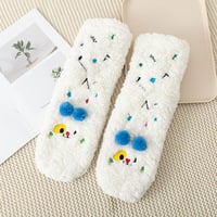 Soft Warm Cute Cartoon Fleece Socks - Thumbnail 5