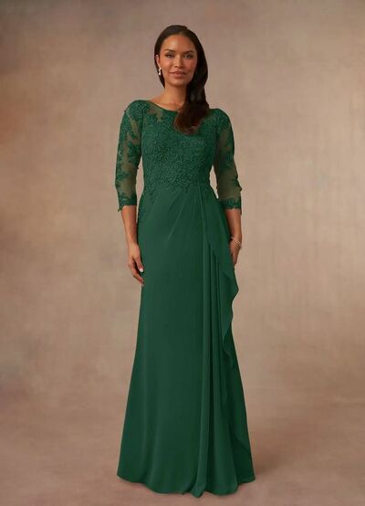 Elegant Mother of the Bride/Groom Dress Green Mermaid Evening Formal Prom Dress