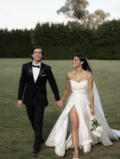 Sexy A-line Wedding Dress, Thigh Split Wedding Gown Bridal Dress