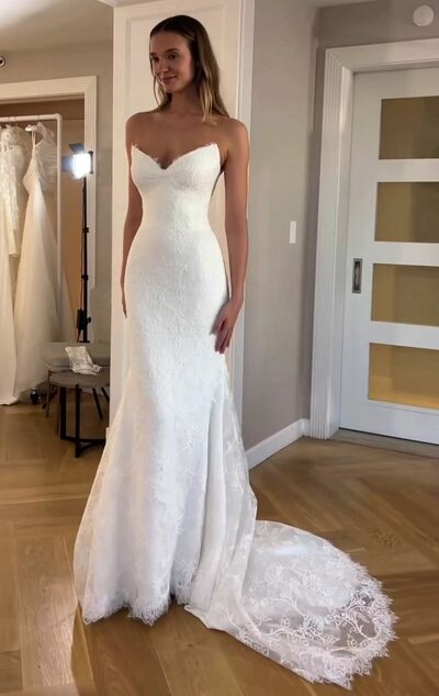 Sexy Lace Wedding Dress, Mermaid Wedding Gown Bridal Dress
