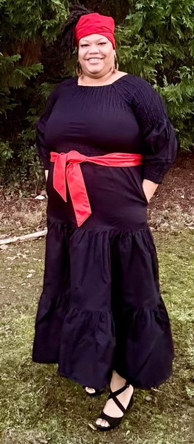 Black Dress w/ Headwrap