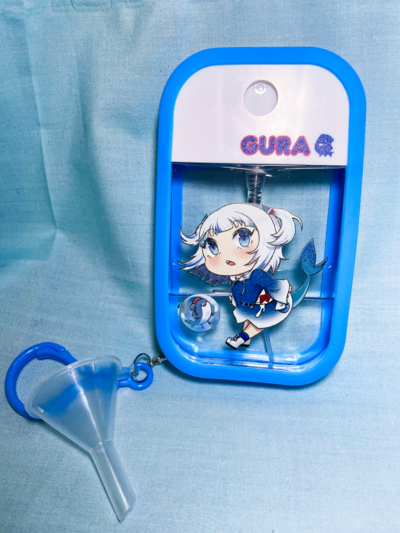 Gawr Gura spray bottle keychain
