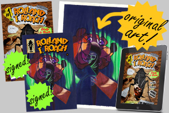 Cover E original painting + comic books!