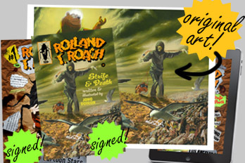 Cover B original painting + comic books!