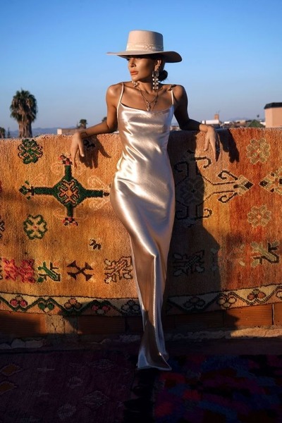 Sheath Maxi Cowl Neck Dresses Slip Dresses,PD231116