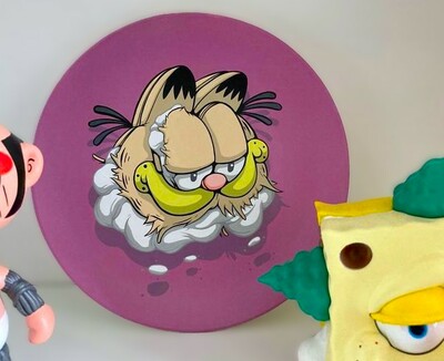 Ceramic Plate by Dhani Barragan "Deconstructed Orange Cat"