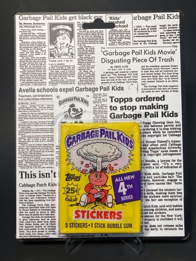 Garbage Pail Kids Original Series 4 Wax Pack display