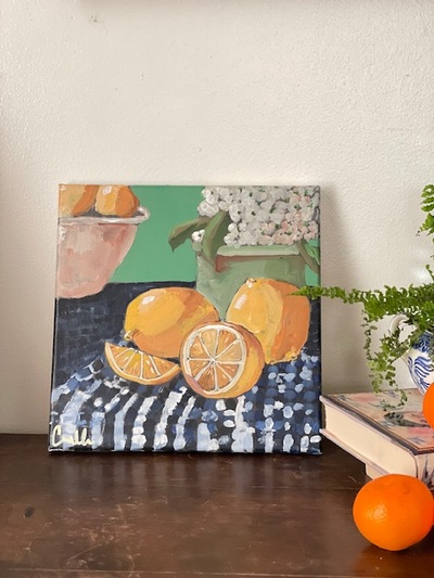 “Life & Lemons” no.02 Original Acrylic 10”x10” painting