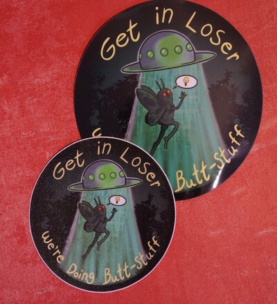 Moth-Man sticker (regular and large car sticker sold separatly)