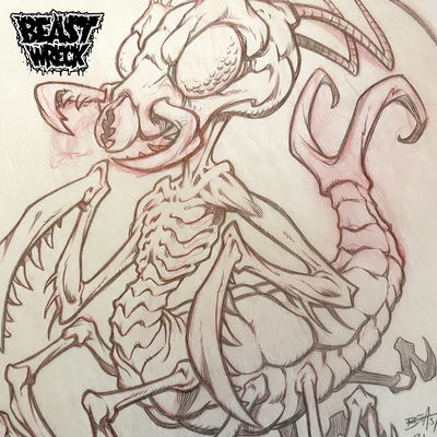 BEAST-BUG pencil artwork