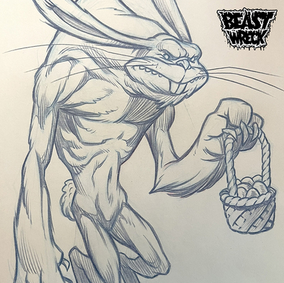 BEASTER BUNNY #2 pencil art