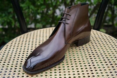 Bespoke Handmade Classic Dark Brown Chukka Boots