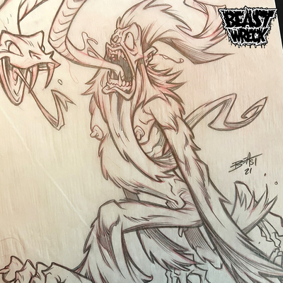 BIGFOOT EXORCISM pencil art