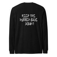 Two Wheel Therapy "Keep The Rubber Side Down" Unisex Long Sleeve Tee - Thumbnail 1
