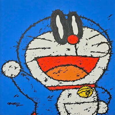 đş Painting "Corrupted Blue Cat" by Celipe Perroloco