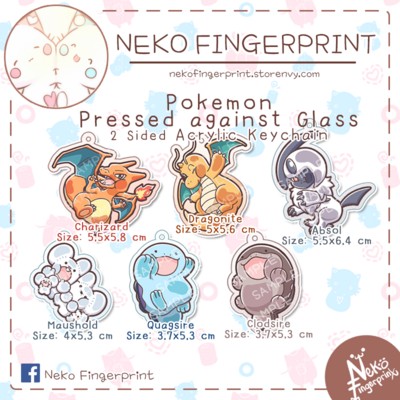 Pokemon - pressed against glass acrylic keychain vol 4 - Thumbnail 2