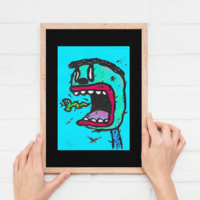 đTriptych Drawing by Celipe Perroloco "The Other Side of the Smile"  - Thumbnail 7