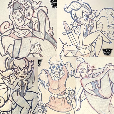 Various dragon's lair pencil art - Thumbnail 3
