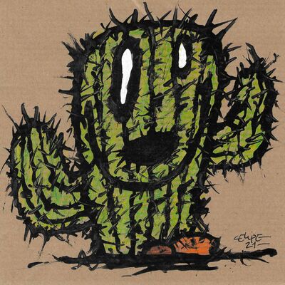 🌷drawing by celipe perroloco "happy cactus" - Thumbnail 5