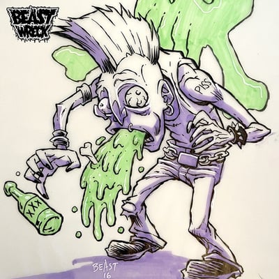 POISON PUNK marker artwork