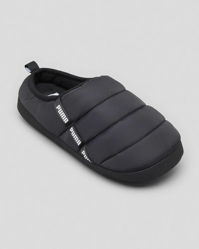 PUMA Black Scuff Slippers