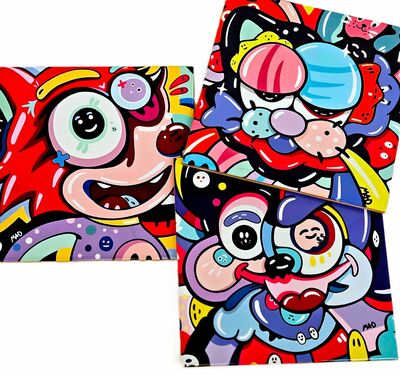 Set Ceramic Tile "MousyMouse, Luckylix & ZenOne" by Maddalena (MAD)