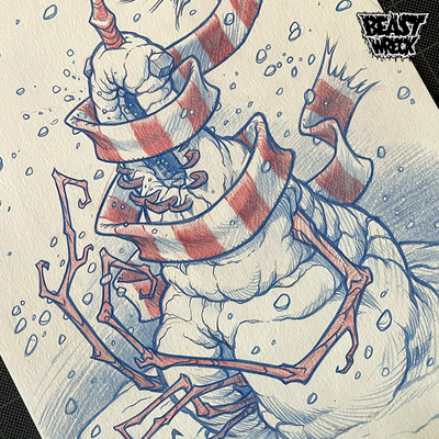 SNOWMONSTER 2023 pencil artwork